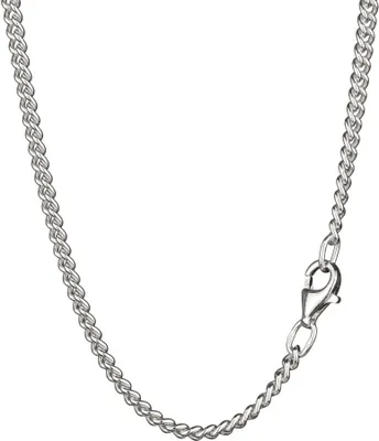 Produktbild von 70cm elegante Panzerkette rund 925 Silber 2,8mm breite Halskette Silberkette
