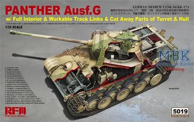 Zdjęcie produktu dla MODEL POLA ŻYTA RFM5019 Panther Ausf. G – przekrój – pełne wnętrze
