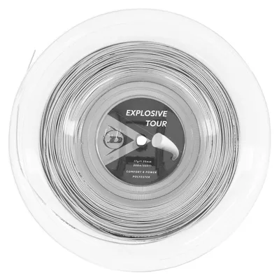 Productafbeelding van Dunlop Explosive Tour Polyester tennisrollen, 200 meter, grijze snaar, 1.25 mm