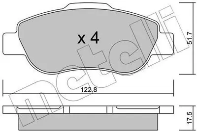 Produktbild von METELLI Bremsbeläge Satz Vorne Bremsklötze für FIAT PANDA (169) 22-0638-0