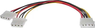 Obrázek produktu pro InLine 29659, 0,2 m, Molex (4-pin), 2 x Molex (4-pin), Samec, Samice, Přímý