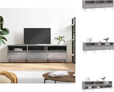 Produktbild von vidaXL TV-Schrank Grau Sonoma 150x30x44,5 cm Holzwerkstoff -  TV-Möbel