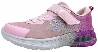 Imagen del producto de Zapatos deportivos Skechers Microspec Max Advance para niñas, modelo de media suela, color rosa, ideales para uso diario