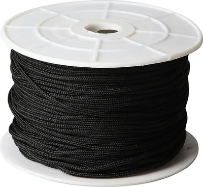 Image de Cordon Macramé, épaisseur : 2 mm, noir, 50m