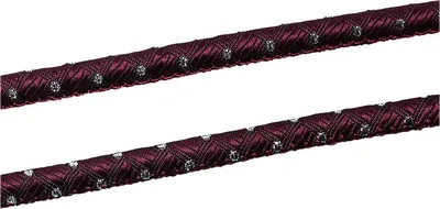 Produktbild von Polyesterschnur 2 Meter  6,5mm -  dunkellila / silber