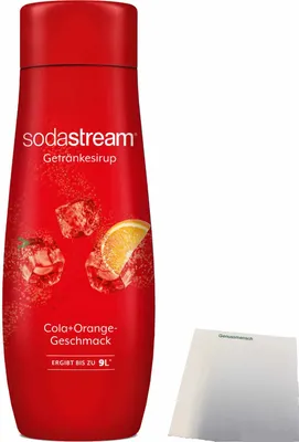 Produktbild von SodaStream Sirup Cola+Orange Geschmack (440ml Flasche) + usy Block