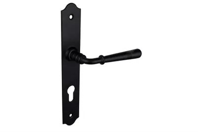 Produktbild von Ziervoller Türbeschlag mit Schild Schwarz PC Entfernung 72 mm - Pro Set