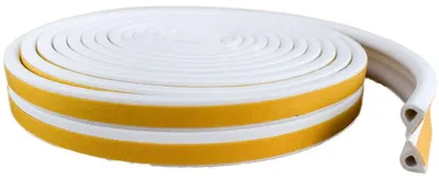 Immagine prodotto di 1 rotolo di strisce sigillanti autoadesive 2 x 3 m con profilo a P in bianco