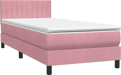 Produktbild von vidaXL Boxspringbett mit Matratze Rosa 80x220 cm Samt