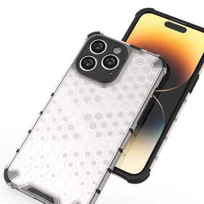 Obrázek produktu pro Pouzdro Honeycomb Iphone 14 Pro Max Pancéřované Hybridní Pouzdro Průhledné