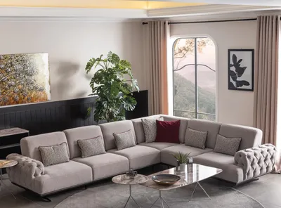 Zdjęcie produktu dla Sofa narożne, 2 fotele, stolik kawowy, zestaw mebli, narożna sofa, meble