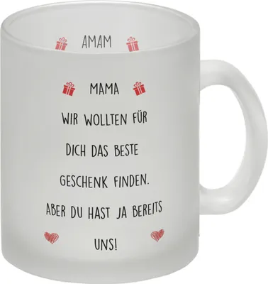 Produktbild von Muttertag Glas Tasse mit lustigem Spruch