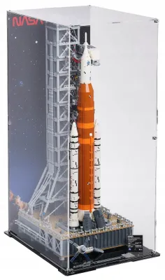 Image de Vitrine noire pour LEGO® 10341 ICONS – NASA Artemis, avec panneau arrière imprimé
