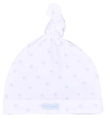 Produktbild von Babymütze Baumwolle GOTS Tiny - M - Blau - Sterne | by Kitikate