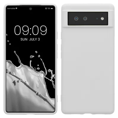 Produktbild von kwmobile Handyhülle für Google Pixel 6 Hülle - TPU Case - Kabelloses Laden - Schutzhülle Cover in Weiß matt