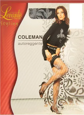 Immagine prodotto di Calze autoreggenti calza donna 30 den 33 dtex lame' moda fashion LEVANTE articolo C O L E M A N 30 AUTOREGGENTE, 1/2 - S/M, Poliestere 15%,Poliammide 75%,Spandex 10%