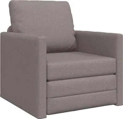 Image de vidaXL Canapé-lit Taupe 74 x 77 x 81 cm Tissu