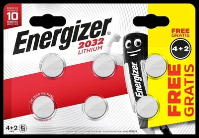 Immagine prodotto di Confezione da 4 + 2 batterie a bottone al litio Cr2032 / DL2032 Ultimate, 3 V