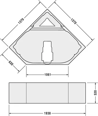 Produktbild von Duravit Duravit Wannenträger D-CODE f 700137 1400x1400mm