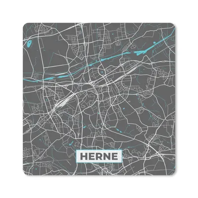 Produktbild von MuchoWow® Mauspad Mousepad Deutschland - Blau - Herne - Stadtplan - Karte 30x30 cm - Mousepads - Maus Mat - Pad - Mausunterlage - Gaming