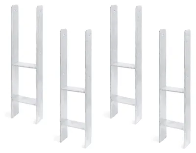 Image de Support de poteau Alberts 4x en H pour abri de voiture, sabot de poteau, poutre en H galvanisée à chaud 60 x 12,1 x 6 cm