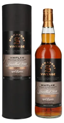Produktbild von Signatory Vintage WHITLAW 8 Years Old The Un-Chillfiltered 2018 46% Vol. 0,7l in Geschenkbox