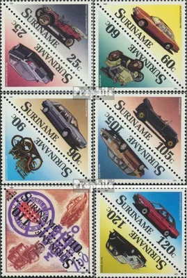 Produktbild von Briefmarken Suriname 1989 Mi 1294-1305 Paare (kompl.Ausg.) postfrisch Autos