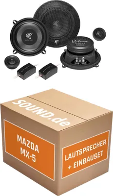 Produktbild von Lautsprecher Boxen Einbaupaket vorne Hifonics VX5.2E passend für Mazda MX-5 Typ NA | 2x Tief-Mitteltöner 2x Hochtöner 2x Frequenzweiche