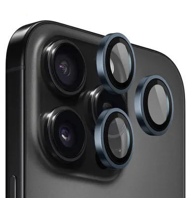 Produktbild von Blueo - Original Metal Frame Objektivschutz für iPhone 15 Pro - blau