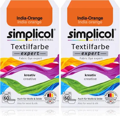 Produktbild von Simplicol Textilfarbe expert India-Orange 150g - Farbe zum Färben (2er Pack)