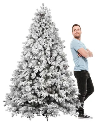 Produktbild von Luna - Weihnachtsbaum mit Schnee und Tannenzapfen aus PE PVC PP ø162x240H cm, 2850 Zweige