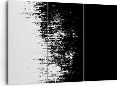 Produktbild von Bild auf Leinwand - Leinwandbild - 3 Teile - Abstraktion dunkel schwarz und weiß - 165x110cm Wand Bild Wanddeko Wandbilder Leinwanddruck Bilder Wanddekoration Leinwand bilder CE165x110-4601
