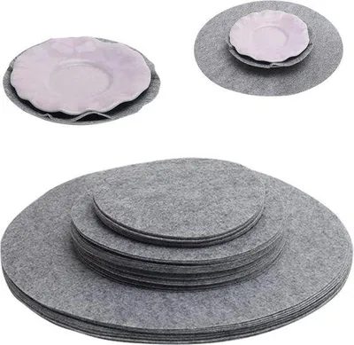 Obrázok produktu pre Podložky pod riad Felt v 3 veľkostiach – kuchynské príslušenstvo – ochranné podložky