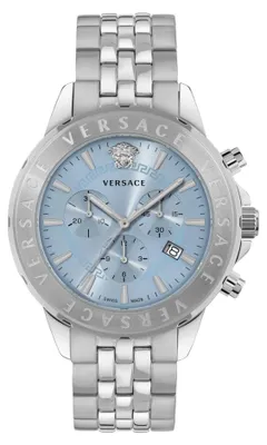 Produktbild von Versace Herren Armbanduhr Chrono Signature Blau Silber VEV602325