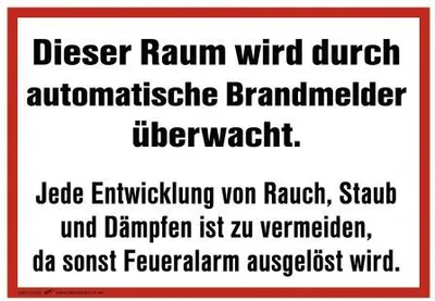 Produktbild von Hinweisschild - Überwachung Brandmelder... - 308513 - Gr. ca. 30 x 20 cm