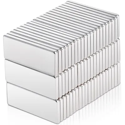 Image de 60 aimants puissants, aimants en néodyme 20 x 8 x 1,5 mm, extra-puissants, aimants pour tableaux magnétiques, aimants en terres rares ultra-puissants, aimants rectangulaires pour placards de cuisine, bureau, aimants pour tableaux blancs, tableaux magnétiques