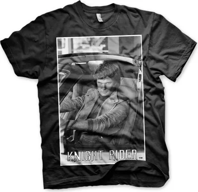 Produktbild von Hasselhoff In Knight Rider T-Shirt - X-Large - Black