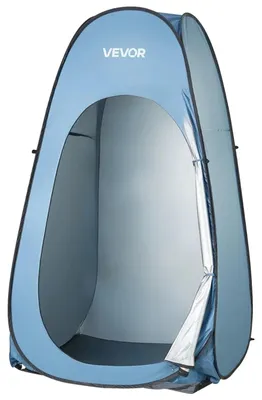 Obrázok produktu pre VEVOR Sprchový stan so sprchovou taškou Toaletný stan (1194 x 1194 x 1905 mm) Prezliekacia kabína vrátane kolíkov, lán a tašky na prenášanie, ochranný stan z polyesteru 190T na kempovanie, pláž, rybárčenie, modrý
