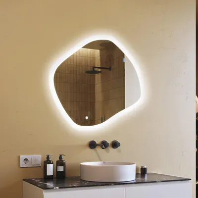 Produktbild von Badspiegel 104x94cm - Ovalmit LED Beleuchtung - LED Dual und Touchsensor