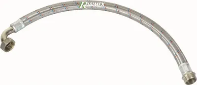 Image de Tuyau Tressé Inox 70 Cm Raccord 1' (26x34) Pour Pompe D'arrosage