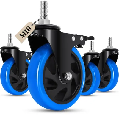 Obrázok produktu pre 125 mm nábytkové kolieska s brzdou, nosnosť 1000 kg, otočné kolieska pre nábytok