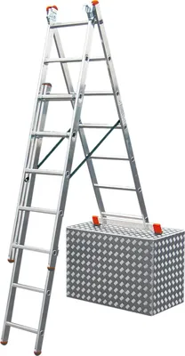 Produktbild von Krause Aluminium-Vielzweckleiter CORDA Globus mit Treppenfunktion 5,10 m