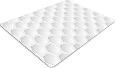 Produktbild von Stuhlunterlage Bürostuhlunterlage 120 cm x 90 cm Bodenmatte Bürostuhlunterlage - Dreidimensionale Hexagone