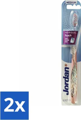 Image de Brosse à dents Jordan Individual Reach Medium - Pack avantage - 2 pièces