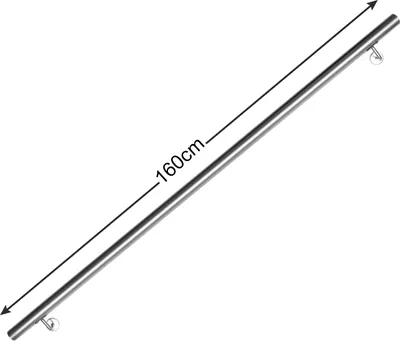 Produktbild von Jayseuw Edelstahl Handlauf Geländer Treppengeländer 160 cm Montagematerial Wandhandlauf Wandhalterung Innen &Außen Geländer