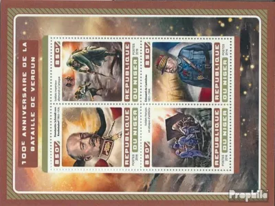 Produktbild von Briefmarken Niger 2016 Mi 4642-4645 Kleinbogen (kompl. Ausg.) postfrisch Schlacht von Verdun