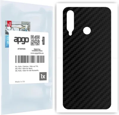 Produktbild von apgo Rückseite Schutzfolie für Honor 20 lite -  Hinten Schutzfolie Carbon, Rückseite Folie schützt vor Kratzern und Fingerabdrücken