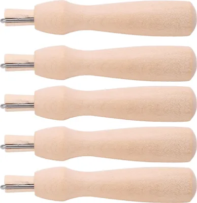 Obrázek produktu pro Jehly na plstění, 5 kusů Ruční plstící jehly DIY Univerzální držák na mokré plstění z nerezové oceli vyrobený ze dřeva pro suché plstění Jehly na plstění