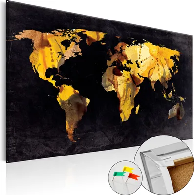 Immagine prodotto di Quadro in sughero non tessuto - Se il mondo fosse un deserto... 120x80 cm Carte k-A-0054-p-a
