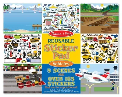 Immagine prodotto di Melissa & Doug pad con adesivi riutilizzabili - Veicoli